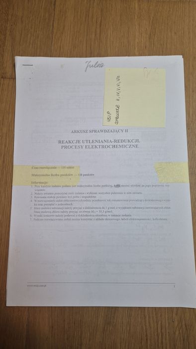 Arkusze maturalne z chemii WSIP dodatk