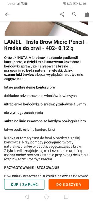 Kredka do oczu lamel 402 insta brow