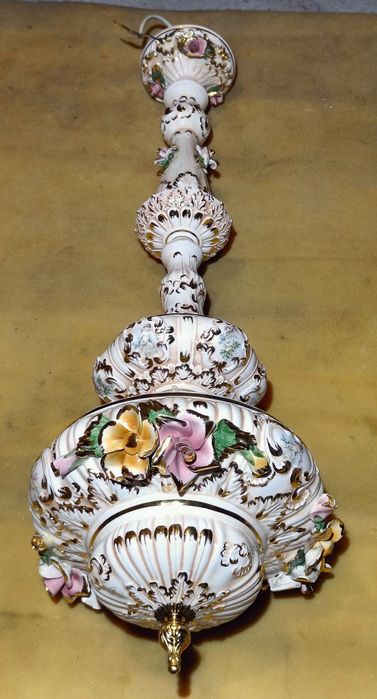 UNIKAT! Żyrandol Capodimonte Ceramiche Cavalli 18-ramienny Bassano
