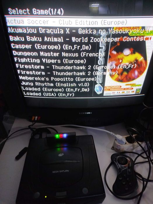 Sega Saturn Cartucho multi jogos128gigas