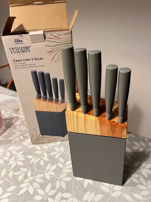 Bloco de facas Verdant Collection — Espaço Casa (6 peças, como novo ...