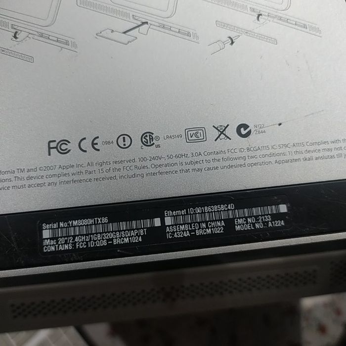 Моноблок Apple iMac A1224 робочий