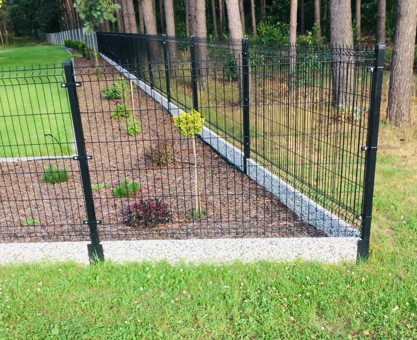 Ogrodzenie z montażem, panel ogrodzeniowy 3D + podmurówka -99,00 zł/mb