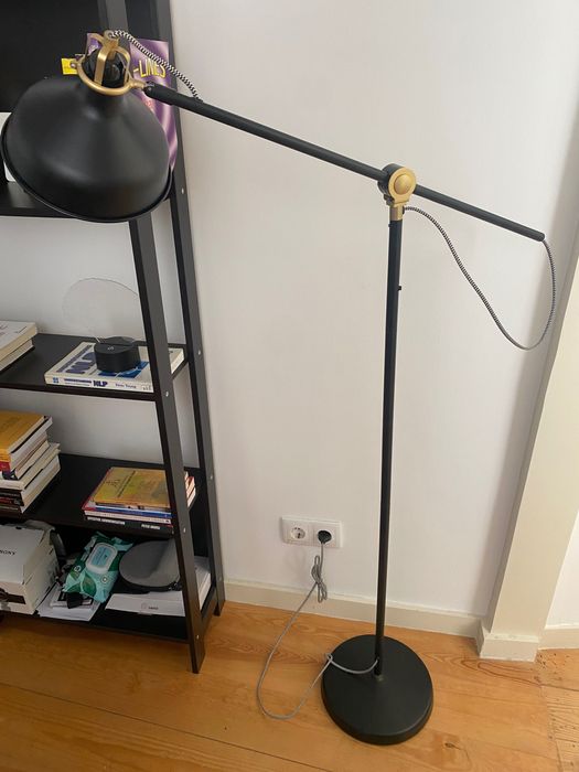 RANARP Candeeiro de pé/leitura, preto