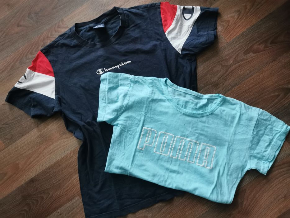 zestaw markowych t-shirtów Champion + Poma XS/S