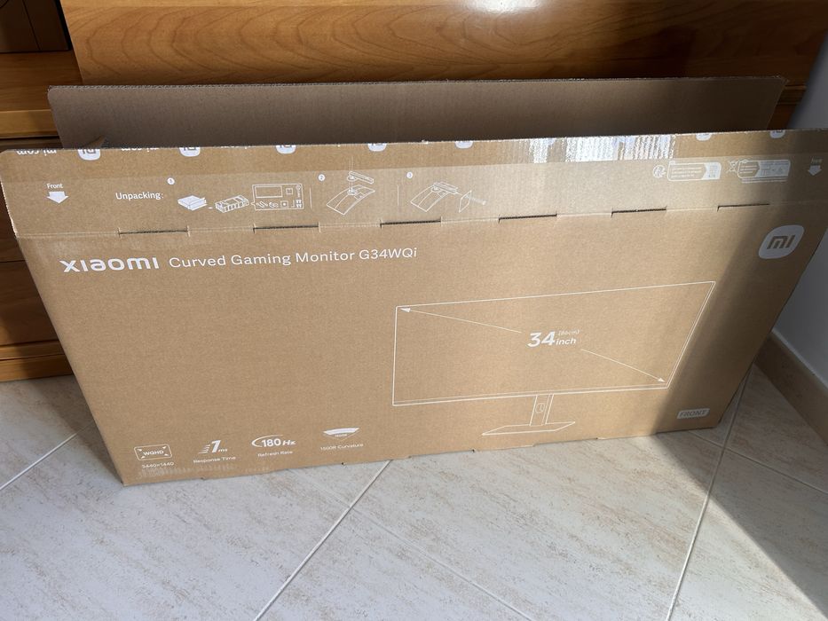 Monitor Ecrã 34 polegadas Xiaomi 1440p WQHD