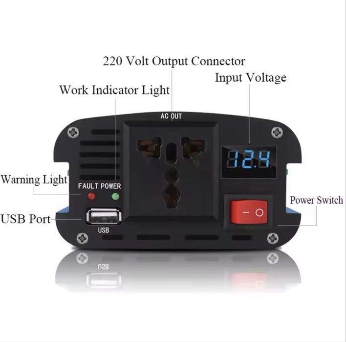 Інвертор 36V DC - 220V AC, 1200W,