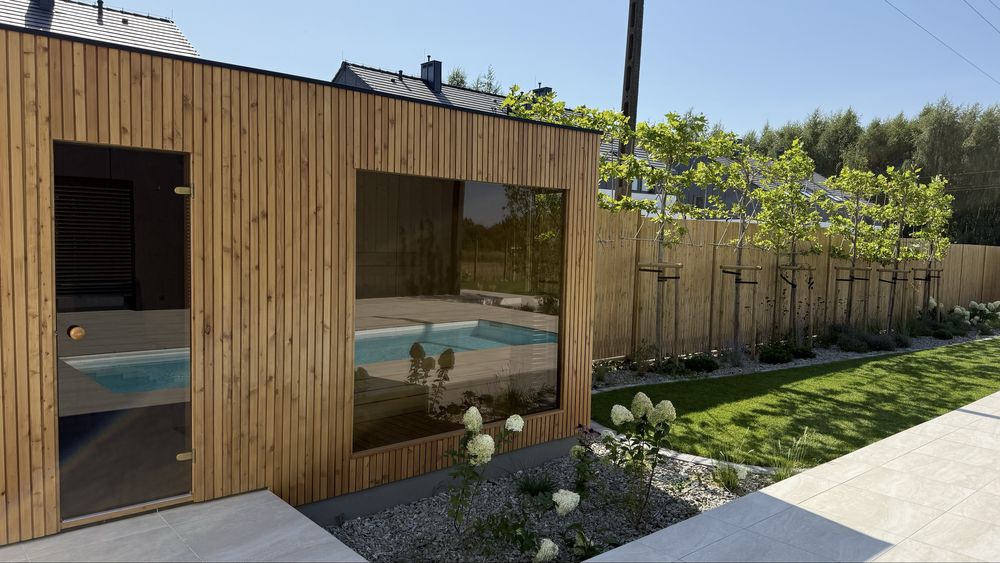 Sauna zewnętrzna ogrodowa.Finska. Montaż u klienta.