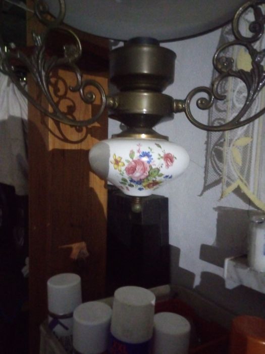 Lampa żyrandol mosiężny.