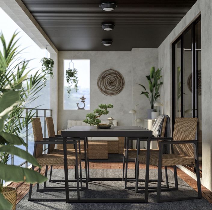 Cadeira de Exterior IKEA VÄRMANSÖ – Preto/Antracite