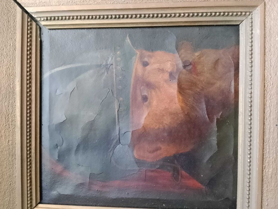 Obraz olejny portret głowa rycerza