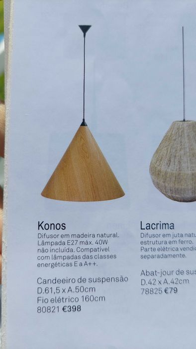 Candeeiro KONOS da Area Store - Por estrear.