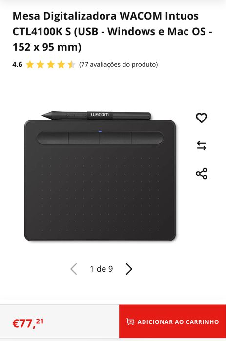 Mesa digital WACOM - Nova