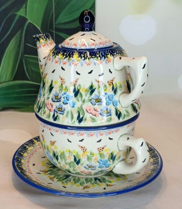 Filiżanka ceramiczna Tea for one imbryk ceramika Bolesławiec