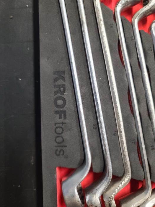 Jogo de chaves de luneta para carro de ferramenta