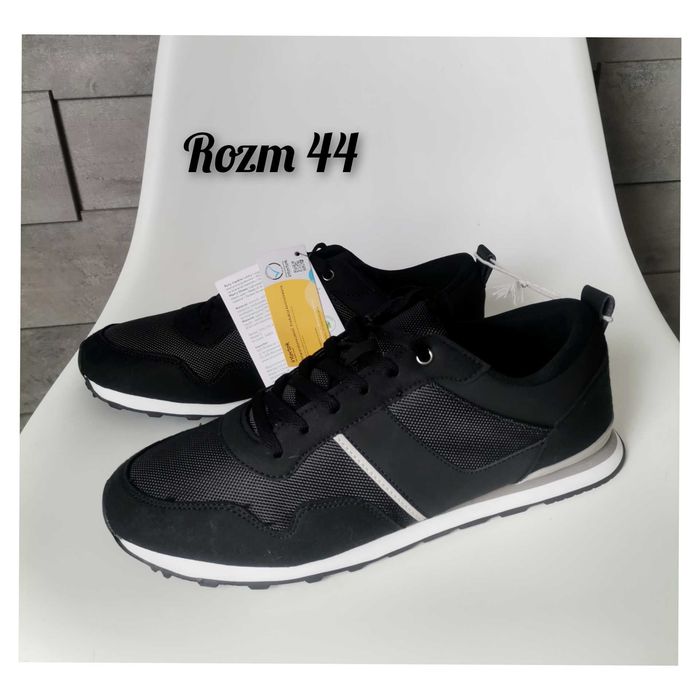 Nowe buty 44 sneakersy męskie adidasy 44 czarne sneakersy buty