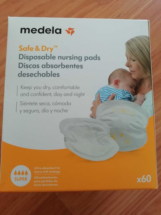 Medela - Protectores de Mamilo Descartáveis Safe & Dry (60 unidades)