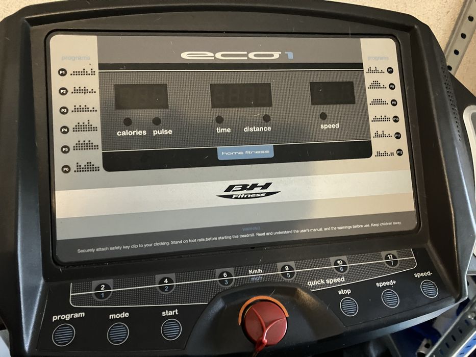 Passadeira de corrida eletrica BH fitness eco a funcionar 100%