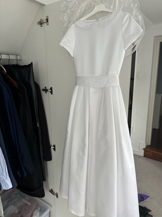 KOMUNIA Sukienka komunijna piękna prosta elegancka dł. 120 na komunię!