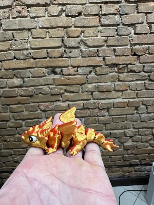 Uroczy smok 3D | Figurka fantasy | Rękodzieło