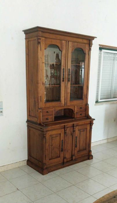 "Antiga" Biblioteca / Livreira / Vitrine com Escrivaninha e Armário. QUALIDADE, Excel. Marcenaria