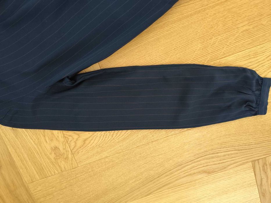 Nowa bluzka damska elegancka wiskoza granatowa 36 S 38 M