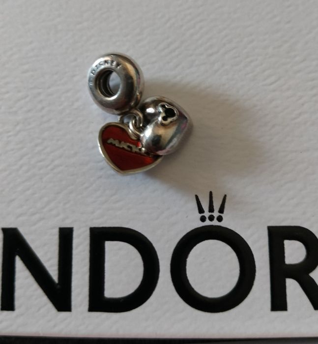 Charms koralik Pandora serce Myszka Miki i Minnie