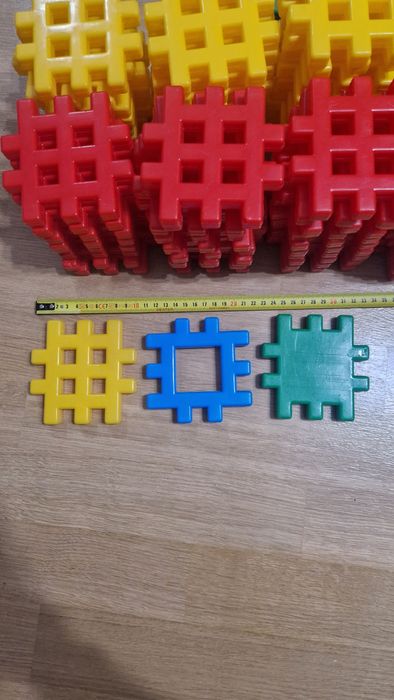 Klocki konstrukcyjne wafle - 145 sztuk