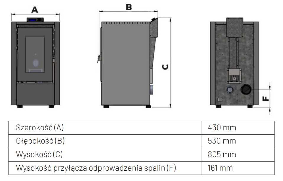 Piec Kozlusan Minipel stalowy na pellet 6 kW