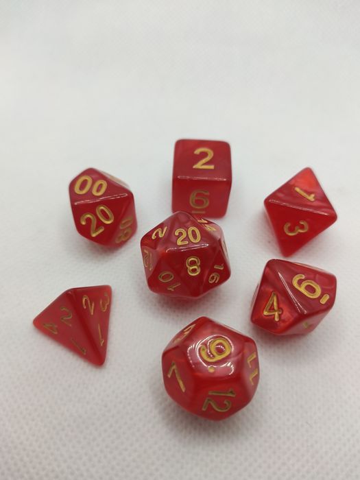 Zestaw 7 kości RPG - Łzy Bogów: Płomień Gniewu
