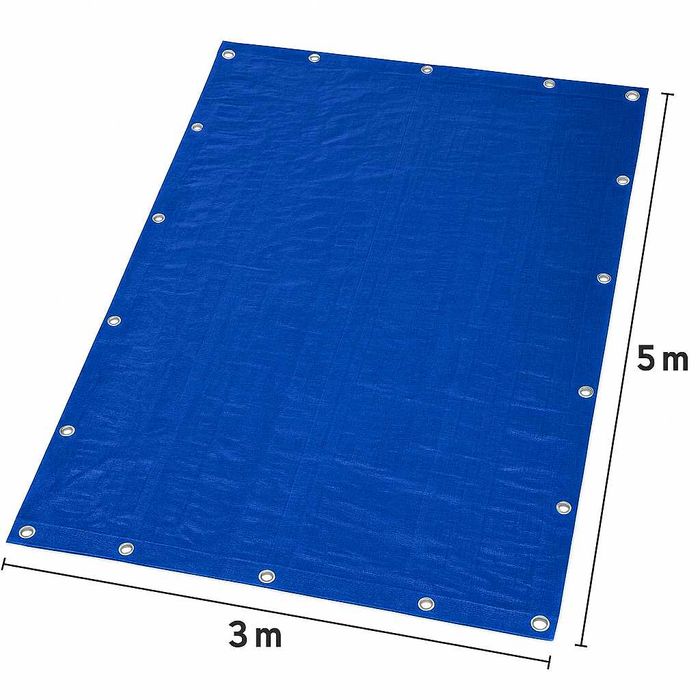 PLANDEKA 3x5 m 75 g WODOODPORNA MROZOODPORNA płachta ochronna brezent