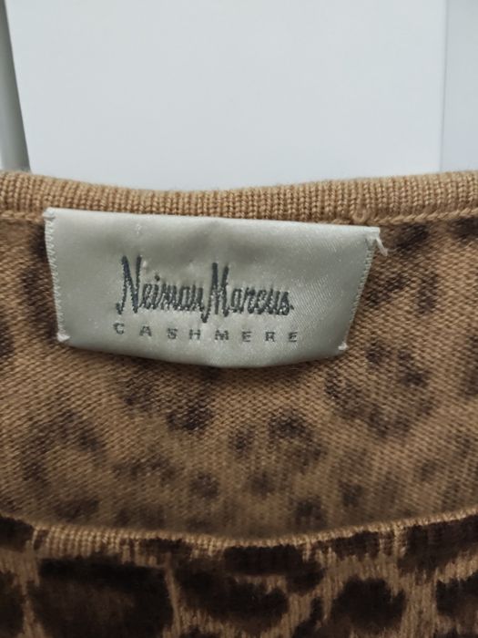 Sweter Neiman Marcus Cashmere, XS/S panterka
