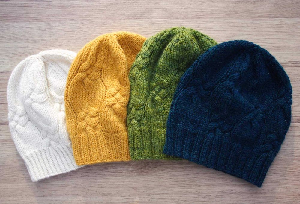 ręcznie dziergana czapka