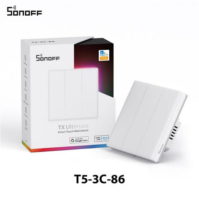 Sonoff T5-3C-86- 3-канальный вай-фай wi-fi/Bt выключатель