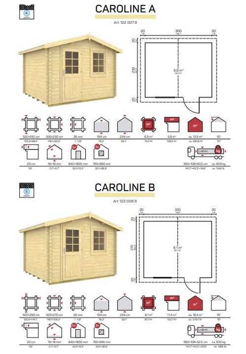 Casa de Jardim - Oferta da semana - CAROLINE 3 VERSOES