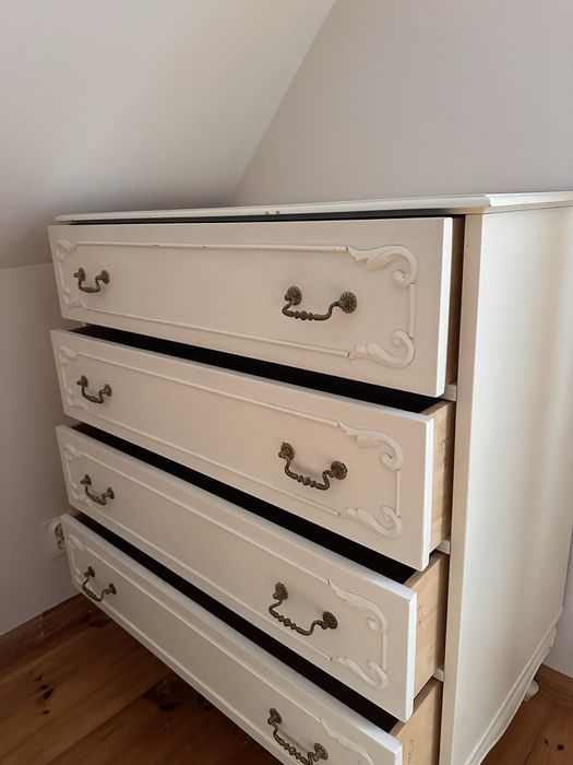 REZERWACJA Komplet sypialniany styl udwikowskim ŁÓZKO, SZAFA, KOMODA