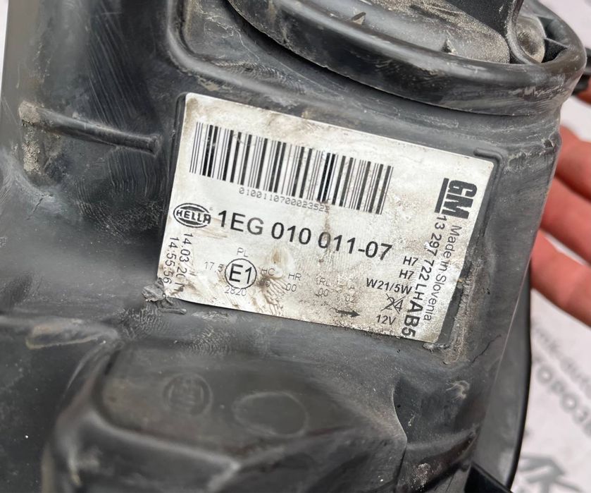 Фара передня ліва Opel Astra J 09-12р. Європа Опель Астра Джей