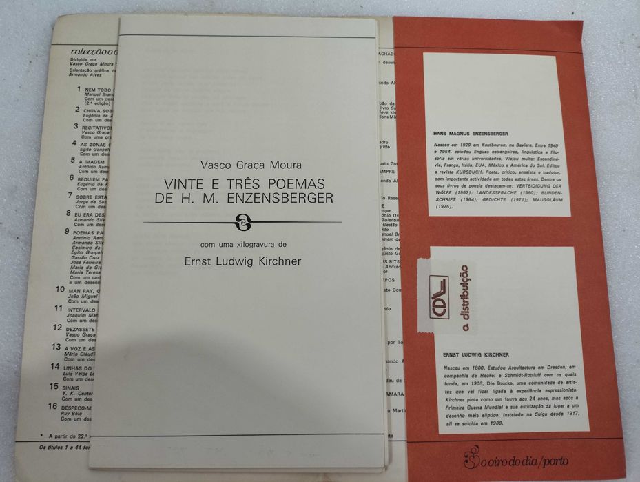 Vasco Graça Moura - 23 poemas de H M Enzensberger + xilogravura