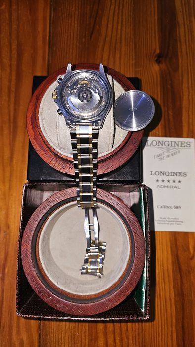 Longines Admiral Chronograph 40mm Ref. L3.601.5 MINT Full Set Ouro 18k Automático