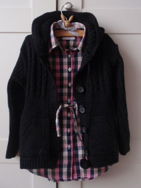 Bluzka koszulowa w kratkę tunika r.104 3-4L