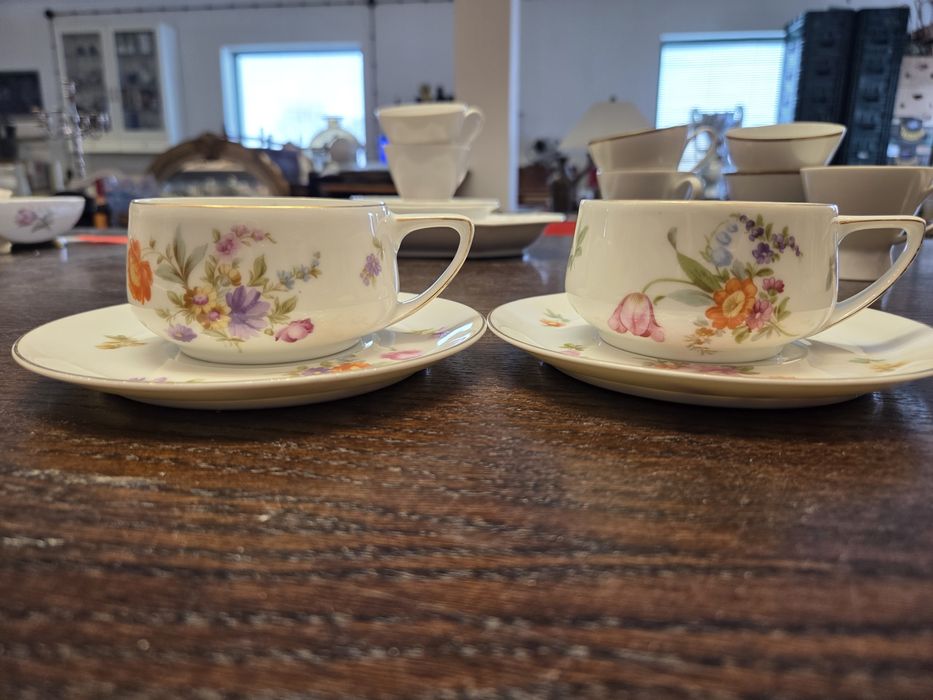 Antyk Rosenthal Donatello Duo porcelanowe herbaciane kwiaty 2317