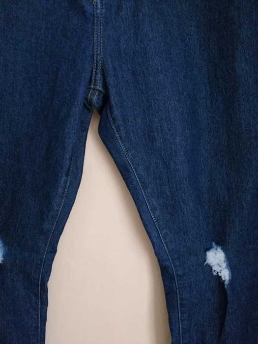 NOWE Jeansy skinny z wysokim stanem i przetarciami 42 boohoo