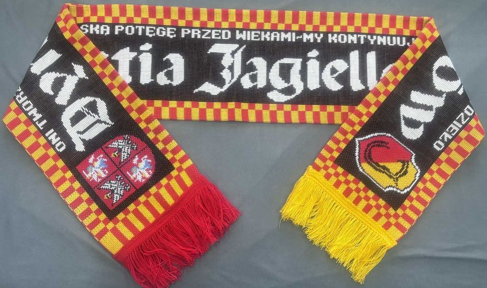 JAGIELLONIA BIAŁYSTOK ! Dynastia Jagiellonów ! Szalik szal piłkarski
