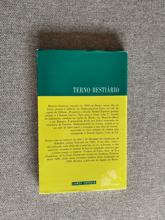 Livro "Terno Bestiário" de Maurice Genevoix