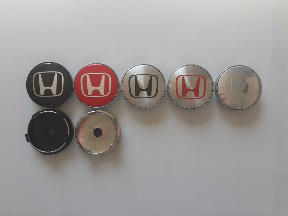 Centros/tampas de jante completos Honda com 58, 60, 65 e 69 mm