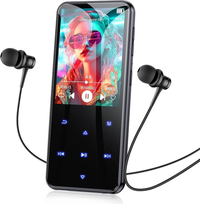 МР3-плеєр AGPTEК 64 ГБ з Bluetooth, М3S 2,4 дюйма з динаміком