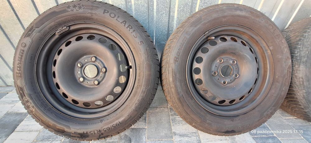 Felgi stalowe 6Jx15H2 ET 43 Volkswagen Golf 7 Opony zimowe 195/65 R15