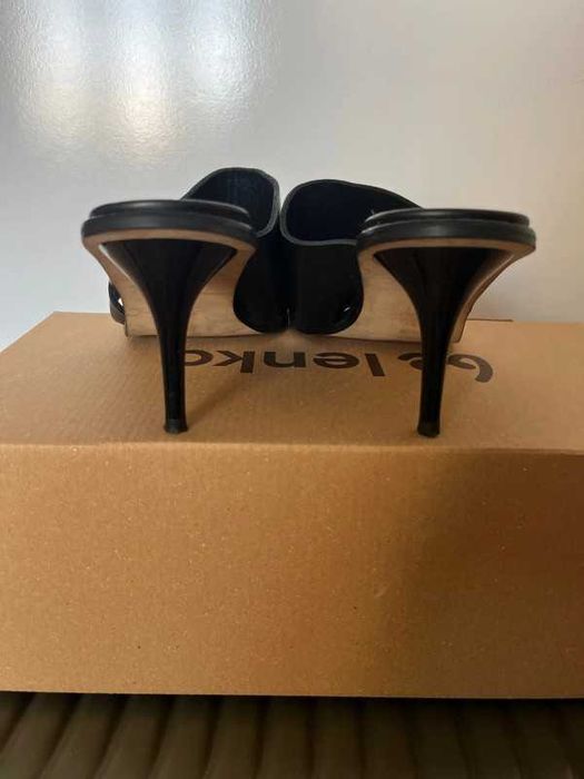 Sandały damskie na obcasie ZARA|skórza