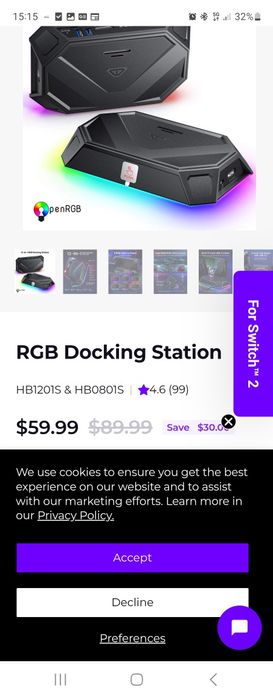 Estação de ancoragem RGB