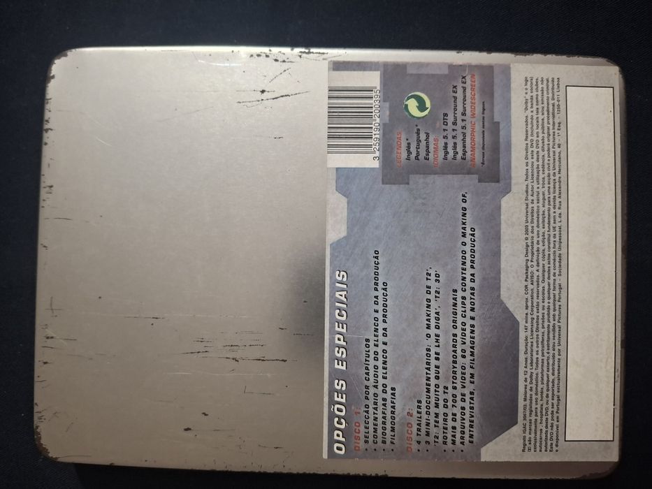 DVD Exterminador Implacável 2. Edição de 2 discos com caixa metalica.